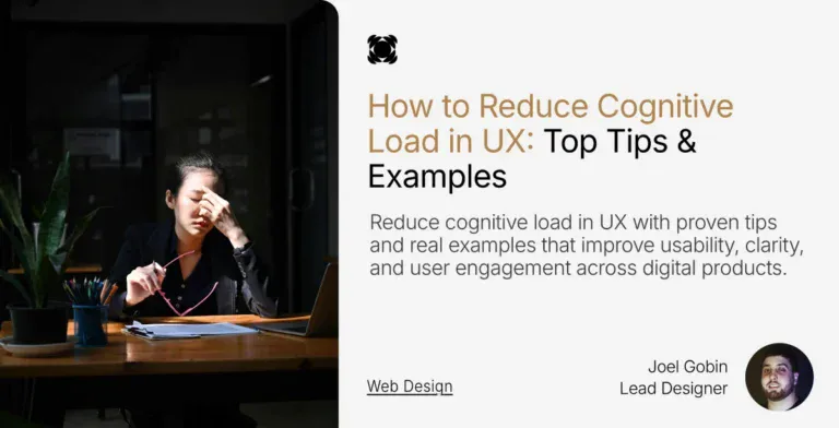Reduce cognitive load banner