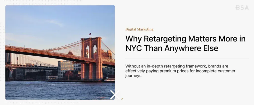 Card on why retargeting matters