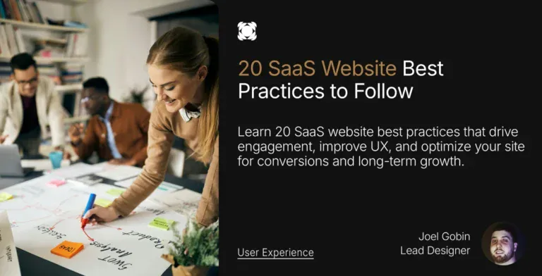 SaaS website best practices banner