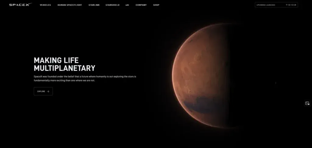 SpaceX business website and what is happening recently