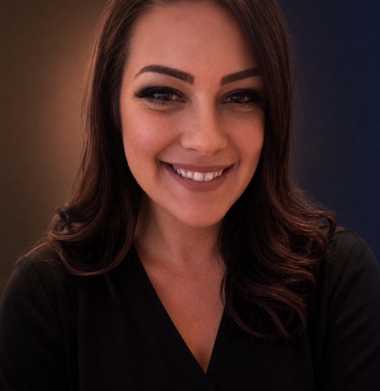a woman smiling for the camera